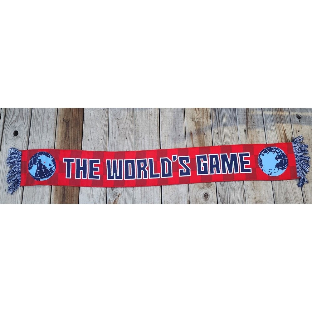 NWT RUFFNECK Indy Eleven Indiana's Team The World's Game Acrylic Red Blue Scarf